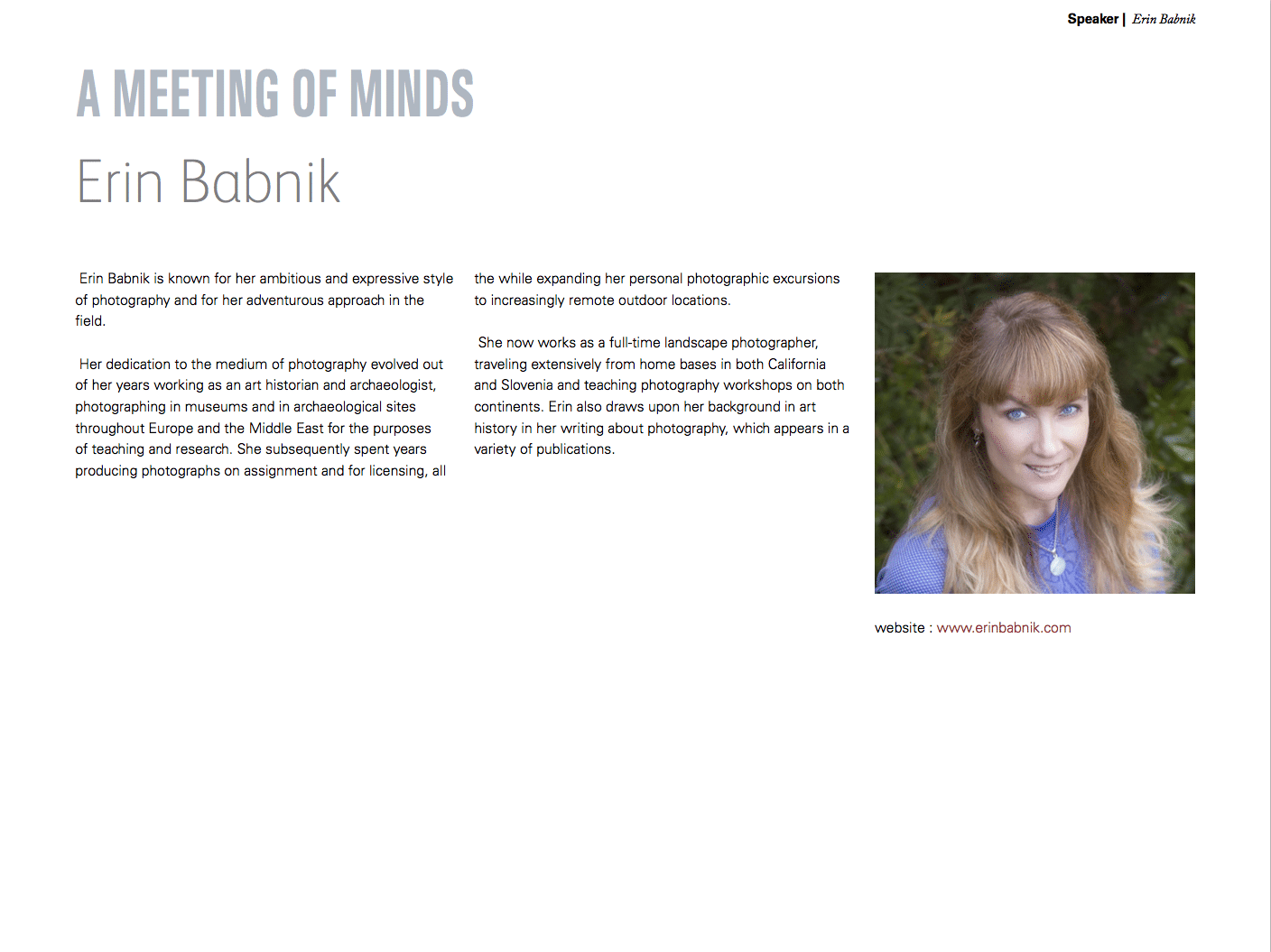 Meeting of Minds Brochure Feature