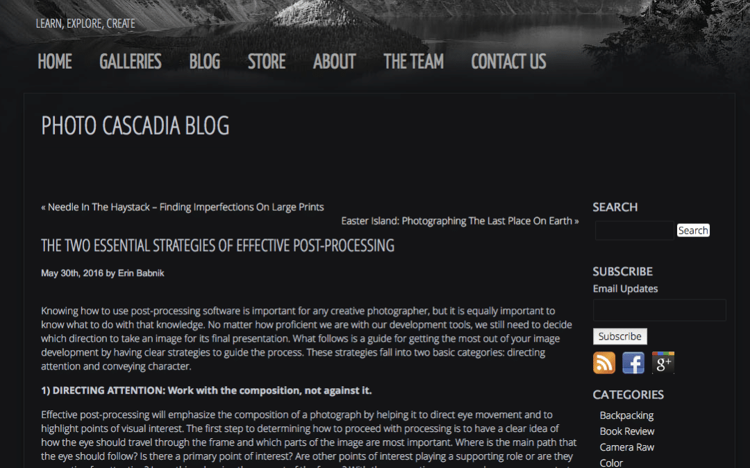 New Article on Effective Post-Processing