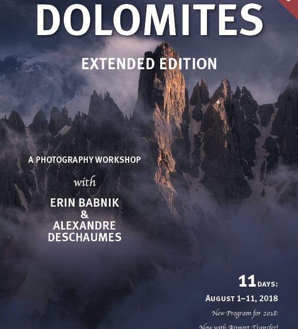 New Dolomites Workshop with Alexandre Deschaumes!