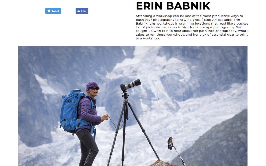 Erin Interviewed for f-stop Stories about Teaching Workshops