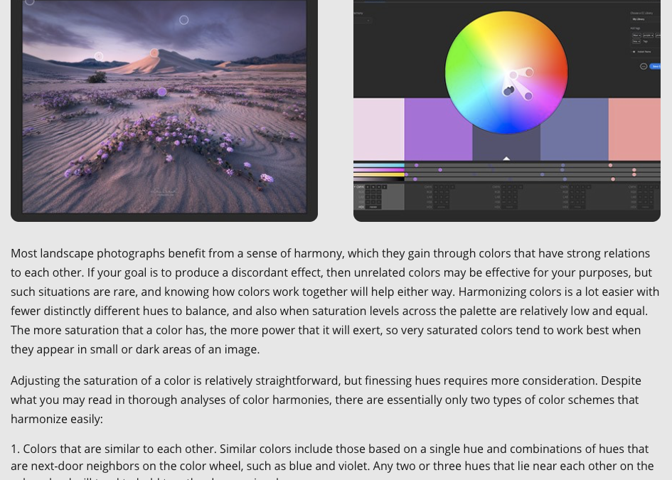 New Article about Color Theory in Landscape Photography
